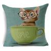 Cute Cartoon Animal Pet Cat Decorative Pillowcase Gift  Sofa Car Office Seat Cushion Cover Bedroom Room Home Decor