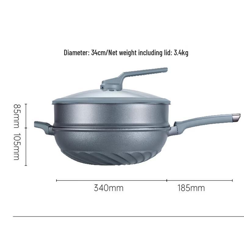 ASD 34cm Non-stick Aluminum Alloy Wok