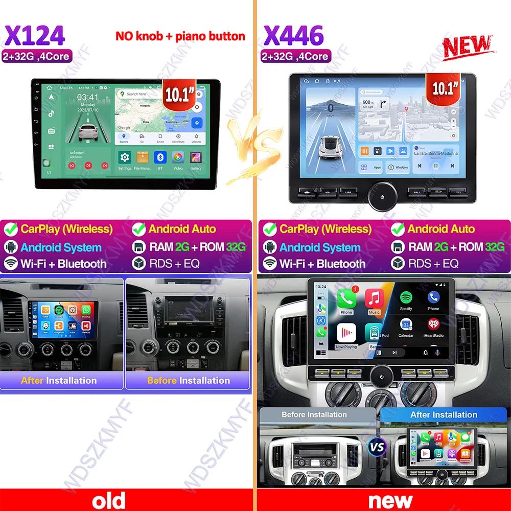 2025 NEW 2DIN Stereo Upgrade,10.1" Single Knob Keybutton Touch Screen Android 13.0 with Wireless CarPlay, Android Auto, AM/FM
