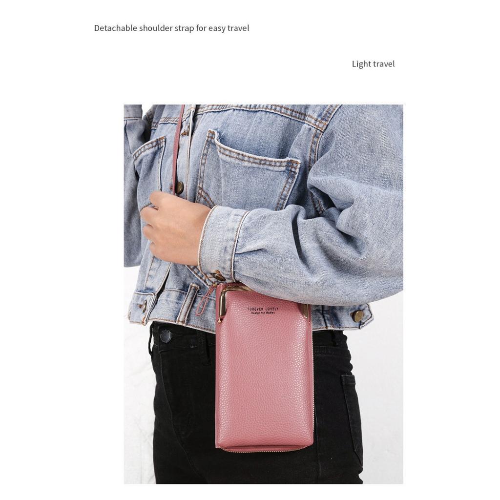 Mobile Phone Bag Women's Versatile Fashion Small Messenger Bag Multi-functional Change Bag