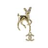 Chanel 25P Spring Summer Deer Design Earrings Unisex Earrings Gold AB-25P-117