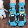 1 Pair Knitted Animal Socks Autumn Winter Thick Warm Knitting 3D Animal Doll Mid-calf Socks Women Stretch Home Floor Carpet Sleeping Socks
