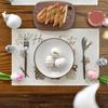 Easter’s Day Table Runner Merry Tablecloth  Holiday Table Decorations