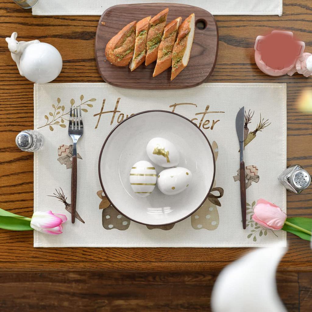 Easter’s Day Table Runner Merry Tablecloth  Holiday Table Decorations