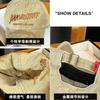 High quality versatile washed face small baseball cap khaki letter embroidered soft top cap