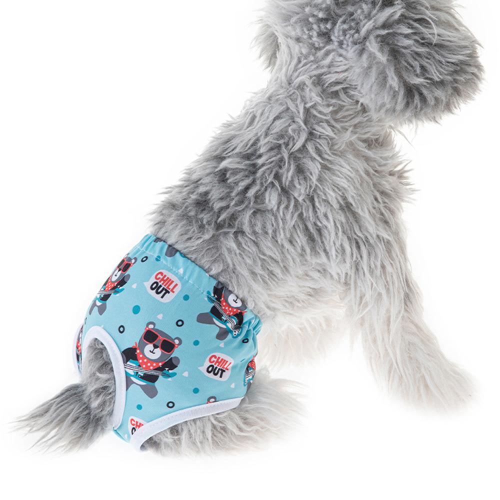 Dog Physiological Pant Puppy Panties Cartoon Print Leakproof Dog Menstrual Pants Breathable Pet Diaper Portable Pet Supplies