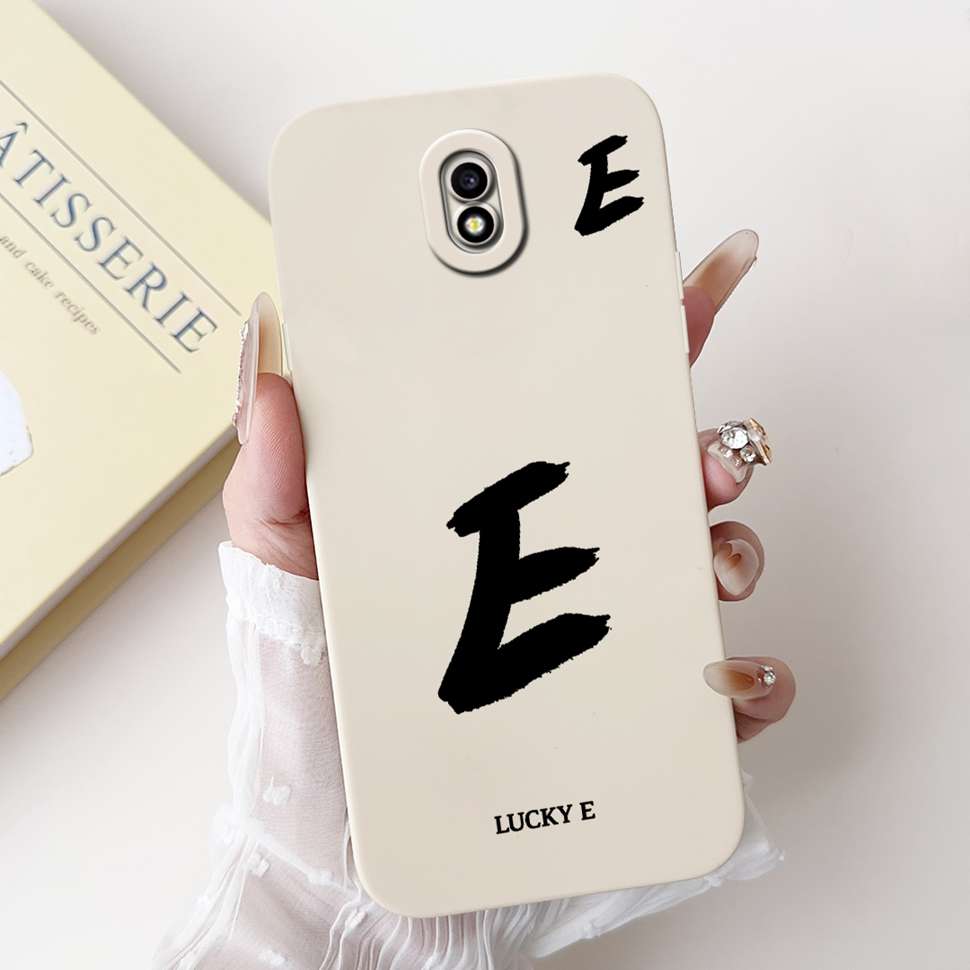 For Samsung Galaxy J3 2017 SM-J330FN Case Cute Lucky Letter A-Z Print Soft Silicone Cover For Samsung J3 J5 J7 2017 Phone Casing