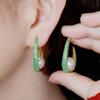 Dafang Pearl Needle Earrings Copper Gold Plated Zircon Earrings