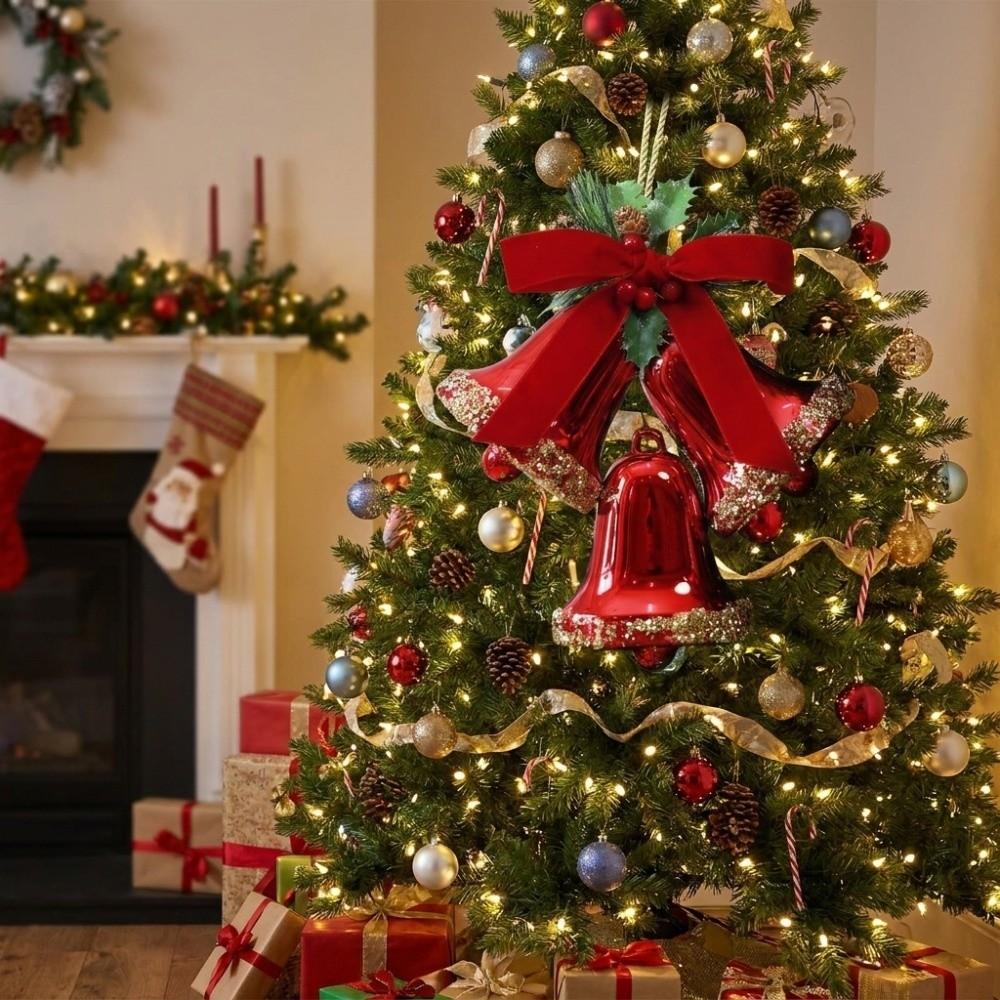 Triple-Bell Christmas Bell Pendant DIY Christmas Tree Bell Decoration  Indoor Decor Prop