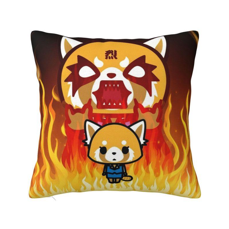 Custom Japan Cartoon Aggretsuko Anime Modern Throw Pillow Cover Bedroom Decoration Chair Cushion