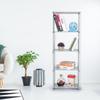 Multi Layer Standing Bookcase Bookshelf Storage Shelf Rack Home Organizer for Living Room BedroomGray Color