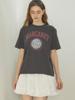 OURHOPE Vermilion Margaret Artwork T-Shirt - Dark Gray