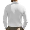 New Men's T-Shirt: Waffle Weave Casual Collared Button-Down Slim-Fit Long-Sleeved Polo Shirt