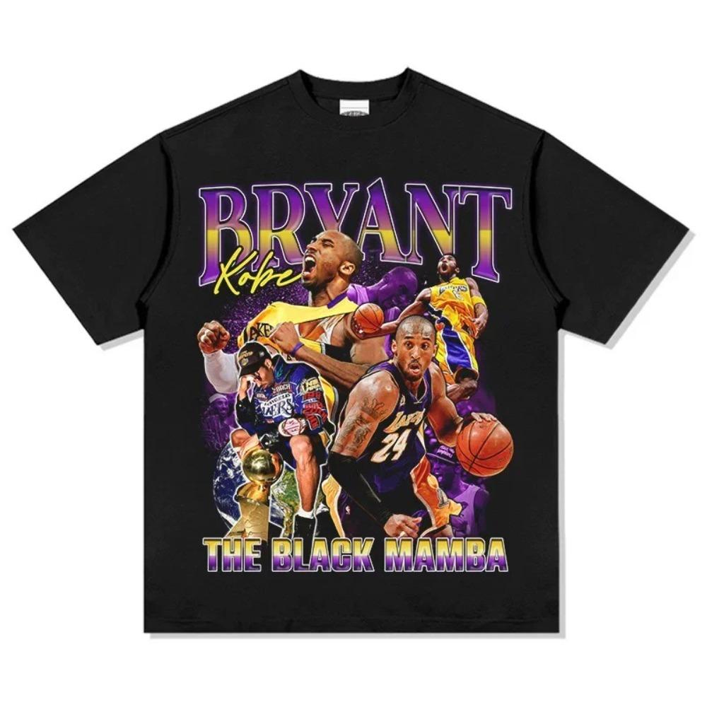 Кобе Брайант  Черная Мамба  Винтажная Пиратская Черная Футболка | Футболка в Стиле Уличной Одежды для Фанатов Баскетбола Унисекс 4XL