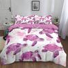 Sea Turtle Purple/Blue Bedding Set With Concealed Zipper, Soft Printed Reversible Duvet Cover with Pillowcases for All Seasons
