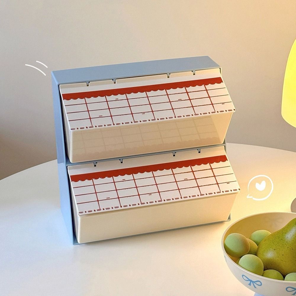 Large Capacity Tea Bag Storage Box Dustproof Desktop Storage Box  for Home