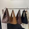 2026 Retro Frosted Suede Mother-Child Shoulder Bag – Large Capacity, Autumn Style