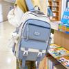 Large Capacity Backpack Student Lightweight Schoolbag Color Contrast Backpack