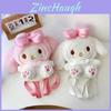 Plush My Melody Backpack For Daily Use With Zipper Closure And Mobile Pocket