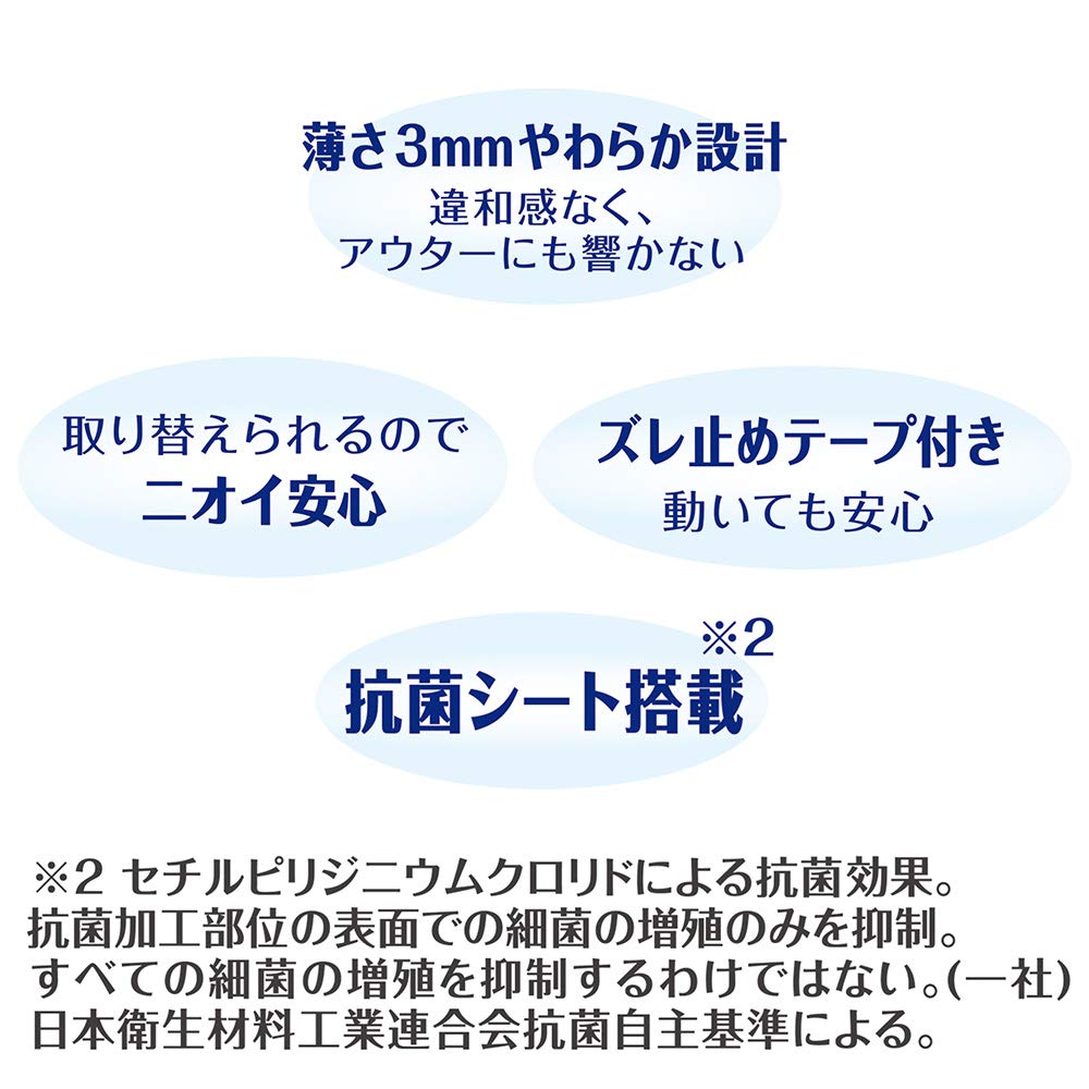 Lifree Refreshing Pads for Light Stool 17 Pads Those Who Are Concerned About Light Stool Leakage, (For Leakage)