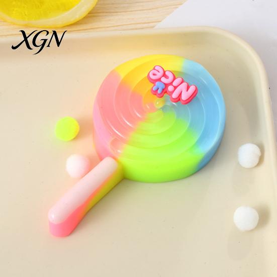 Healing Pinch Toy Colorful Lollipop Squeeze Stress Relief Multicolor Candy Sensory Fidget Decompression Simulated Food Gradient