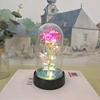 LED Light Eternal Rose Artificial Flower Foil Decoration for Valentine's Day Wedding Party Christmas Gift
