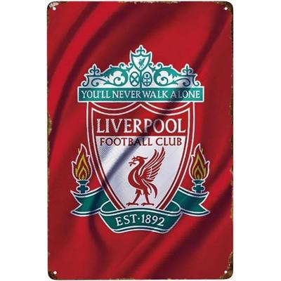 Liverpool-Placa de hojalata vintage con el logotipo de un café-bar-discoteca 20*30cm