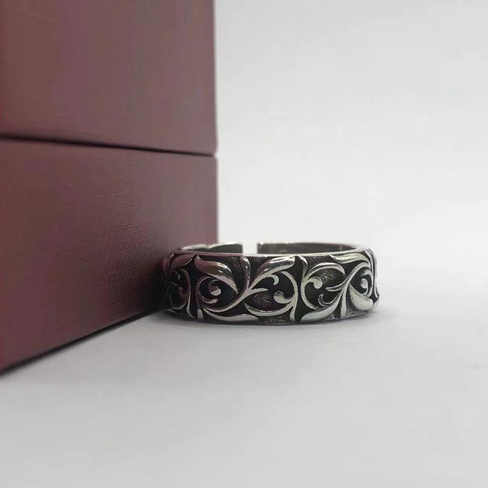 

Punk Style Personality Eternal Flower Vine Rings for Men Fashion Black Color Stainless Steel Hip Hop Rock Finger Jewelry Gift resizable