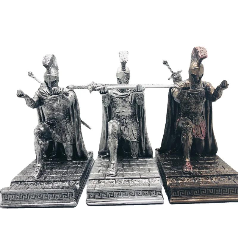 Držák na pero a telefon Knight Stojánek na tužky s figurkou výkonného vojáka pro kancelářské doplňky Stojan na pera Stolní organizér