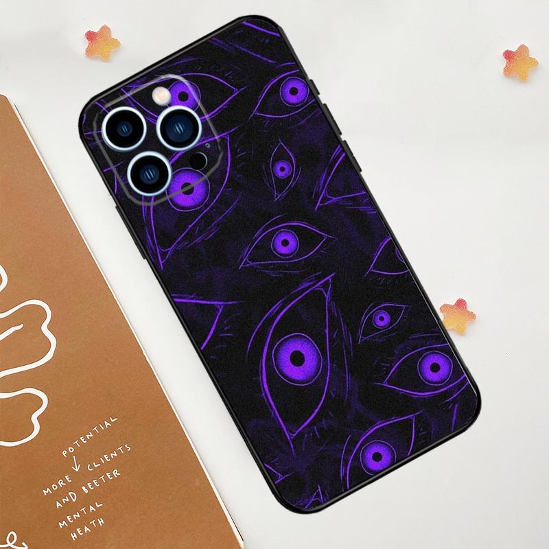 Scary Face Eyes Phone Case For iPhone 17 Pro Max 14 11 15 16 Pro Max 12 13 Mini 16 Plus 16e 17 Air Funda