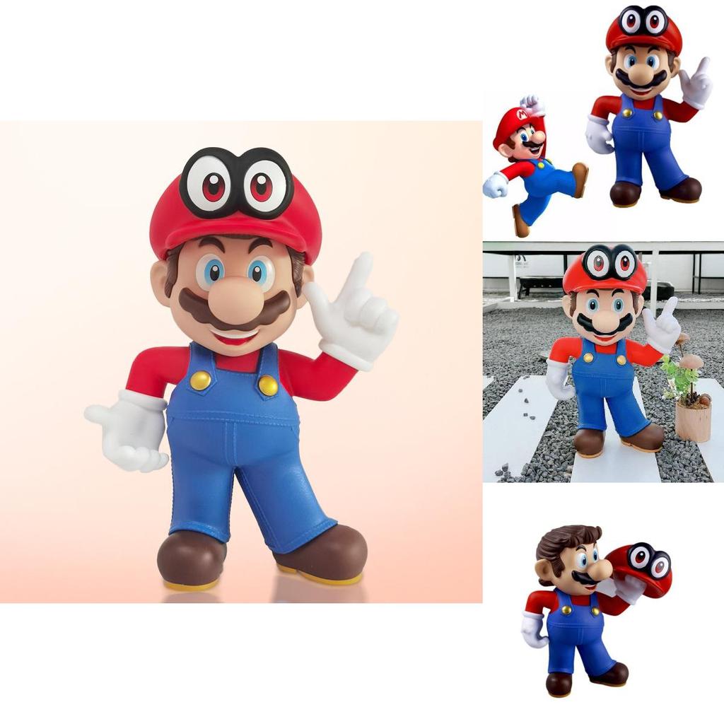 Large Mario Super Mario Toy Figure Pvc Home Decor Collectible Display 27x38cm