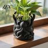 Unique Indoor Plant Holder 3D Printed Octopus Planter with Tray, Marine-Inspired Succulents Pot, Fantasy Style Container Pot Drainage Holes, Nautical