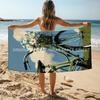 Vintage Daisy Bike Beach Towel Patterned Sunscreen And Windproof Suitable For Swimming Pool Camping Travel Blanket