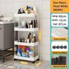 Estante de costura estrecha Estante de almacenamiento móvil multicapa con organizador de polea Estante de almacenamiento para oficina, baño, cocina