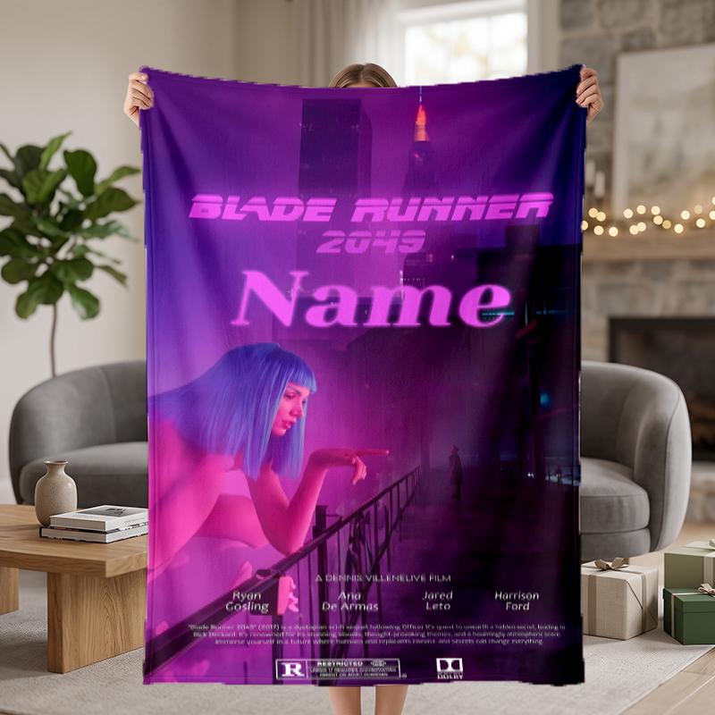 Blade Runner Custom Flannel Blankets Soft Warm Cozy Throws for Home Decor Holiday Gifts