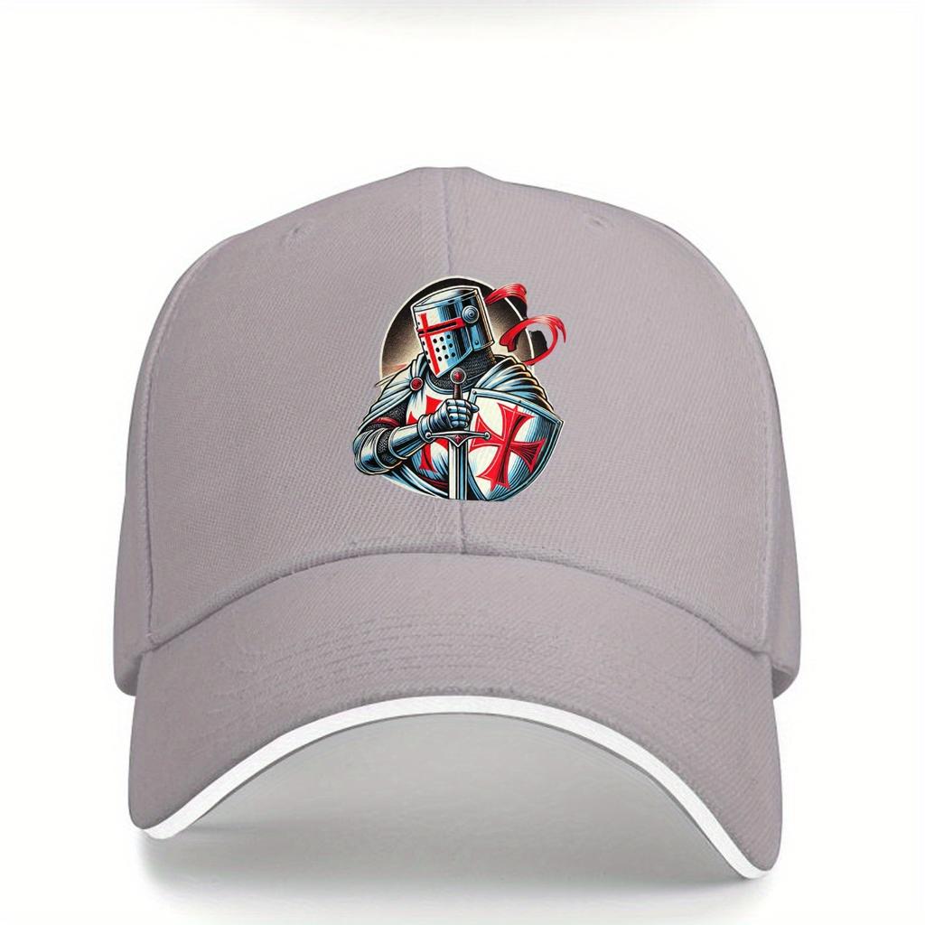 Crusader Templar Knight Red Cross Baseball Cap Polyester Sun Hat for Men and Women