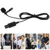 USB Clip On Computer Microphone Omnidirectional Mini Mic Condenser for PC