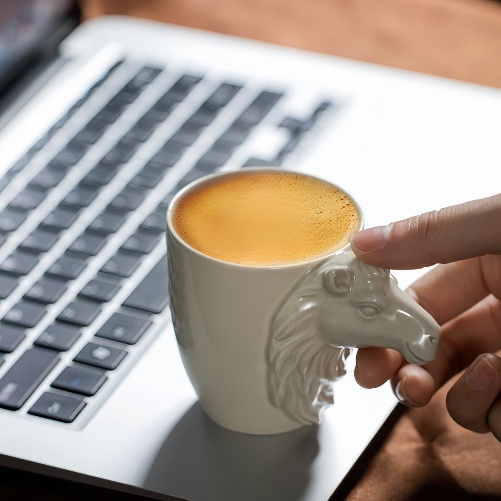 Ceramic Coffee Cup Creative Relief Handle Horse Camel Personality Tea Cup Water Cup High Quality Light Luxury Kitchen CupUtensil