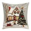 Fashion 45×45cm Christmas Throw Pillow Cover Linen Christmas Tree Pillow Cover Soft Removable Pillowcase Home Decoration