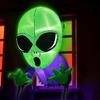 Halloween Decoration Inflatables Alien Broke Out from Window with Built-in LED Blow Up Inflatable for Scary Party Home Indoor Outside Yard Garden