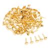 50/100pcs Metal Brads Paper Craft Fasteners 8x15mm 100pcs Golden Round Head