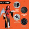 Joyfy 12 FT Halloween Inflatable Giant Grim Reaper with Built-in LEDs Grim Reaper with Scythe for Halloween Decorations Outdoor
