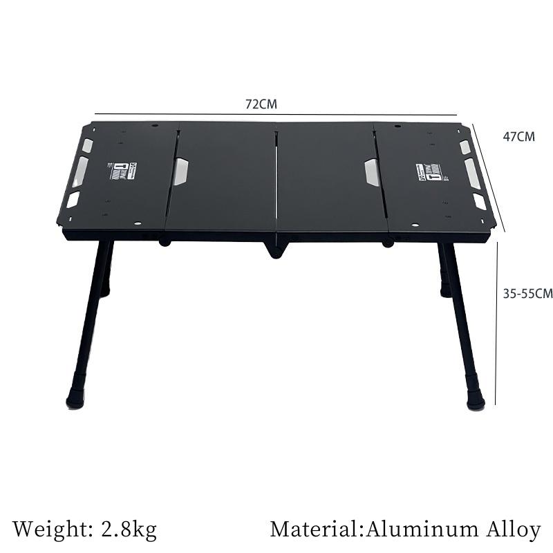 

Складной походный стол, легкий портативный стол из алюминиевого сплава, стеллаж для хранения, боковая стойка для печи, походный стол, классное походное снаряжение чёрный