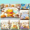 Pooh Bear Kids Bedding Set With Flannel Fabric And Bright Colors For Children Room Decor