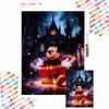 Diamond Painting Kit Full Diamond Round Mickey Magic Halloween Castle Home Decor Craft Gift