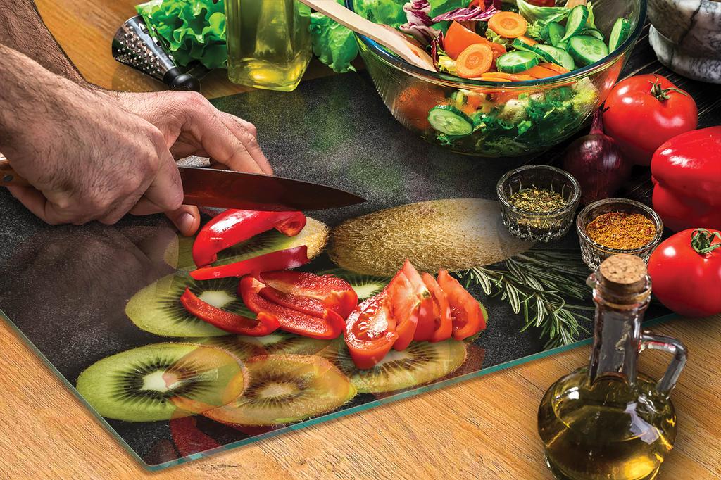 SZKLANA DESKA DO KROJENIA 40x30 KIWI