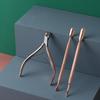 3pcs Nail Cuticle Nipper Scissors Stainless Steel Rainbow Tweezer Clipper Dead Skin Remover Scissor Plier Pusher Tool