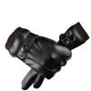 New Autumn and Winter Warm Leather Gloves for Outdoor Riding Plus Velvet Thickened PU Couple Men and Women Cold Touch Screen Gloves