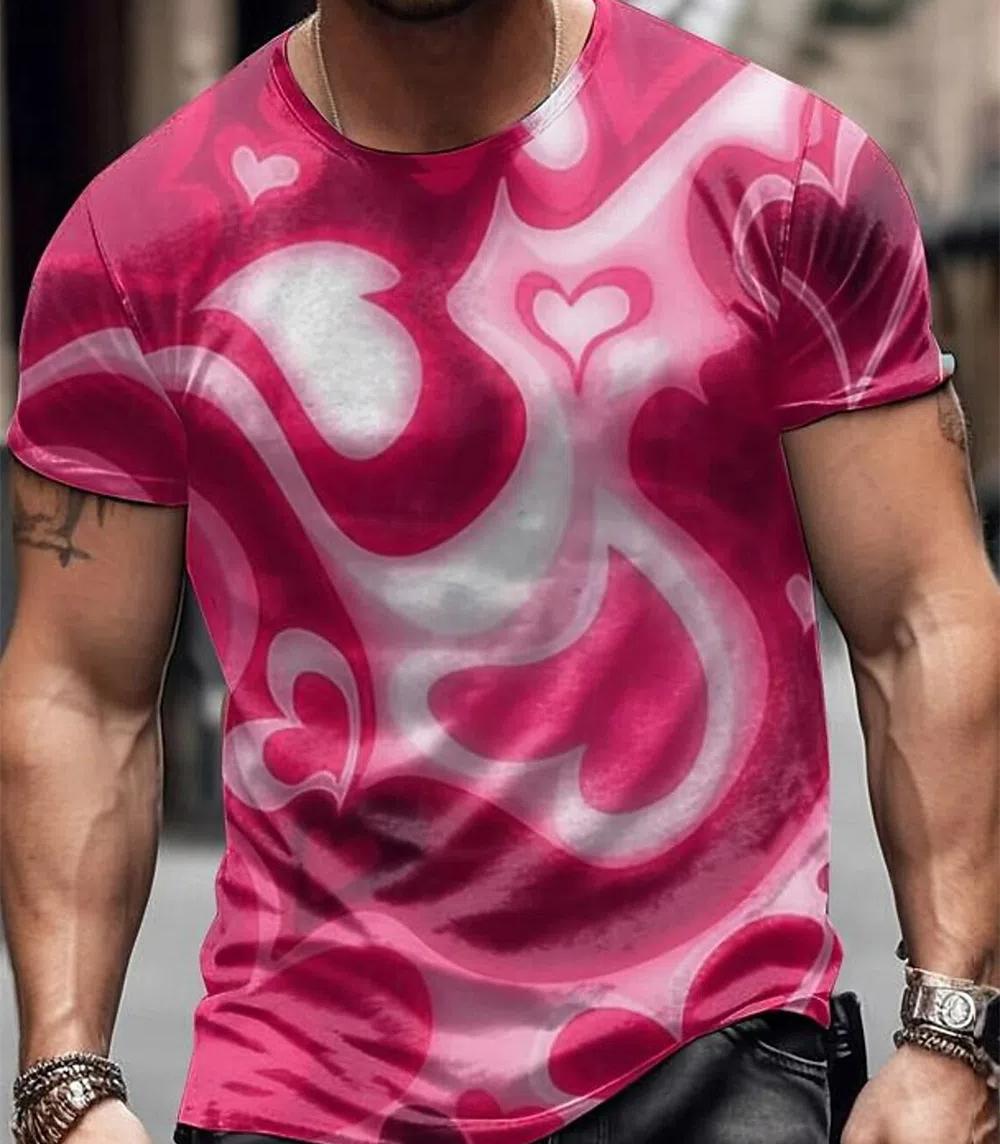 

XXS-6XL Футболка размера плюс для мужчин Heart Daily Casual 3D Printed T Shirt Outdoor T Shirts Short Sleeve Tees Summer Clothing 6XL