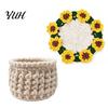 Botanical Room Decoration Crochet Flower Bouquet Coaster, Handmade Knit Rose Mug Mat Transforms Into Bouquet, 2-in-1 Floral Table Decor for